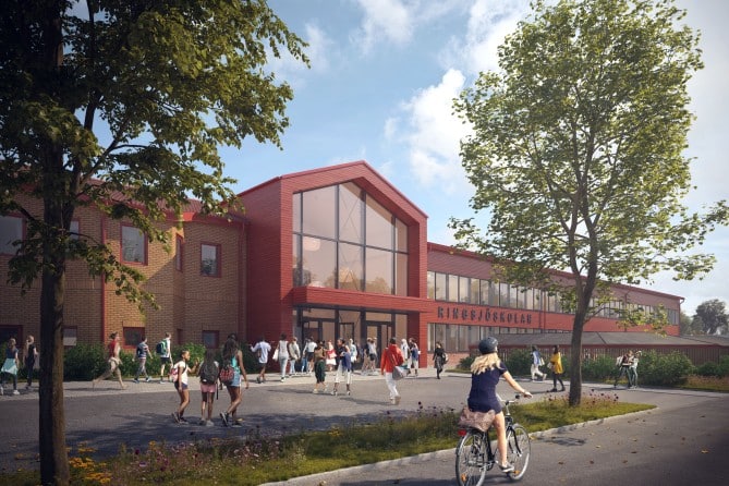 illustration på Ringsjöskolan i Höör