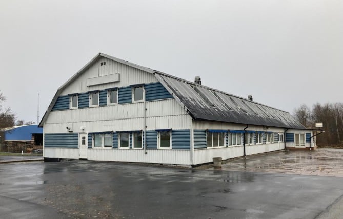 blåvitt hus
