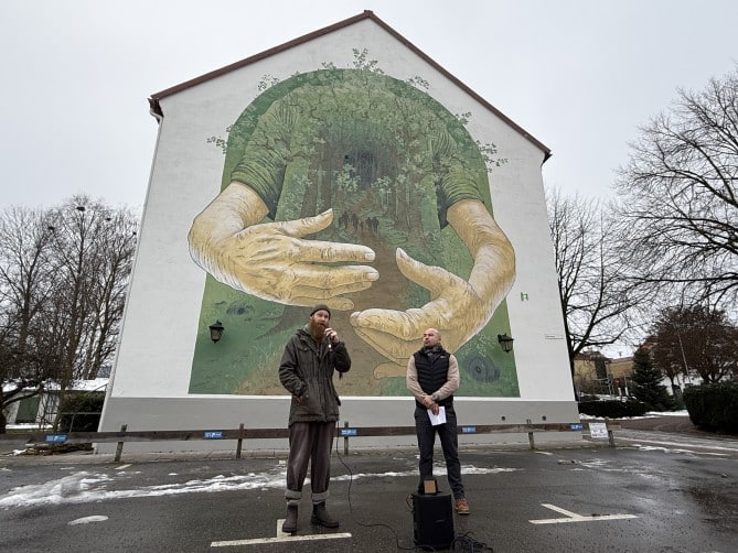 Konstnären Sebastian Quick intervjuades av Jesper Sundbärg, VD på Höörs Fastigheter